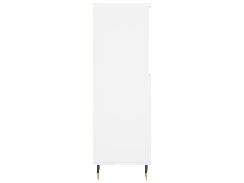 Hoge kast 60x36x110 cm bewerkt hout wit