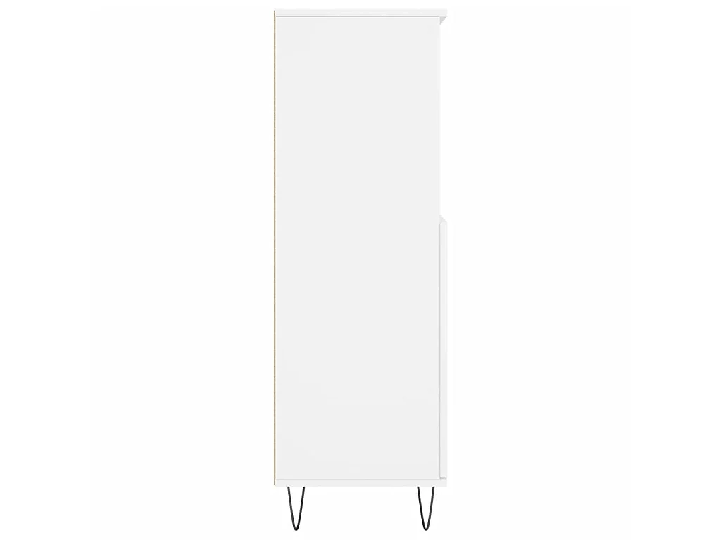Hoge kast 60x36x110 cm bewerkt hout wit