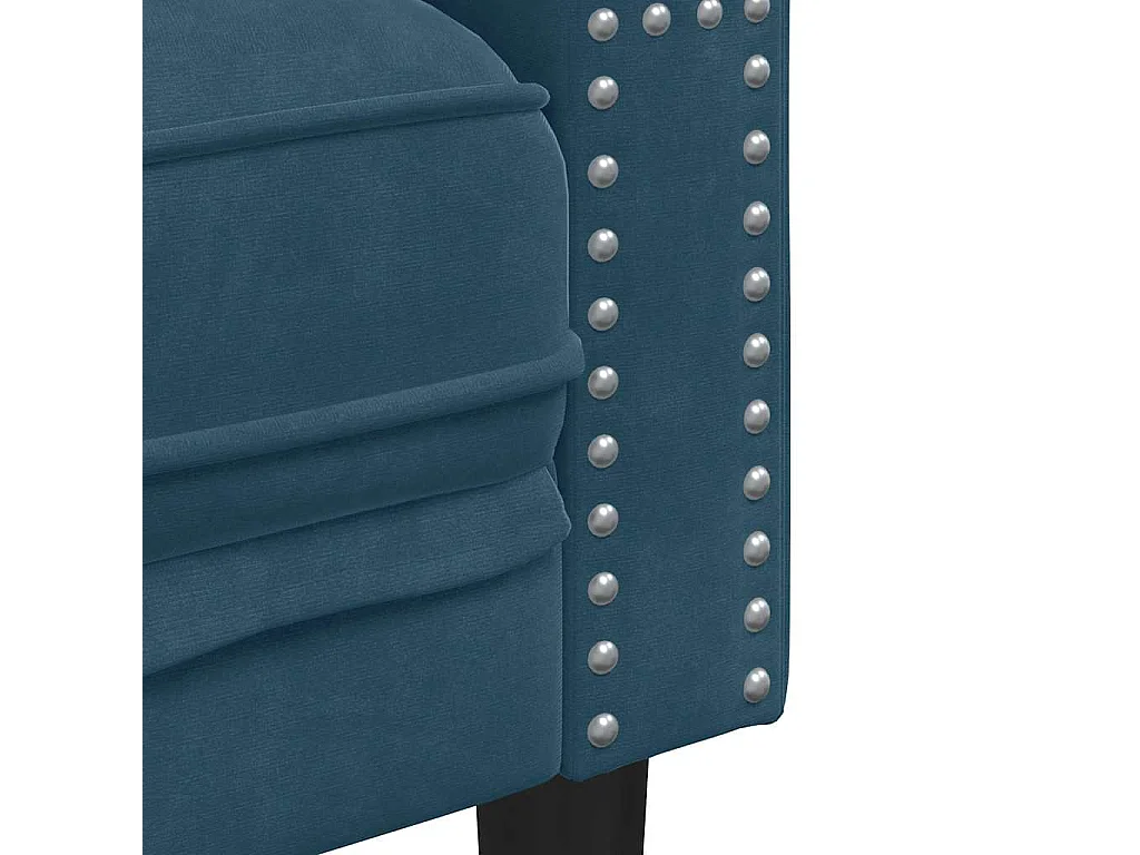 Sofá chesterfield com rolos 3 lugares veludo preto