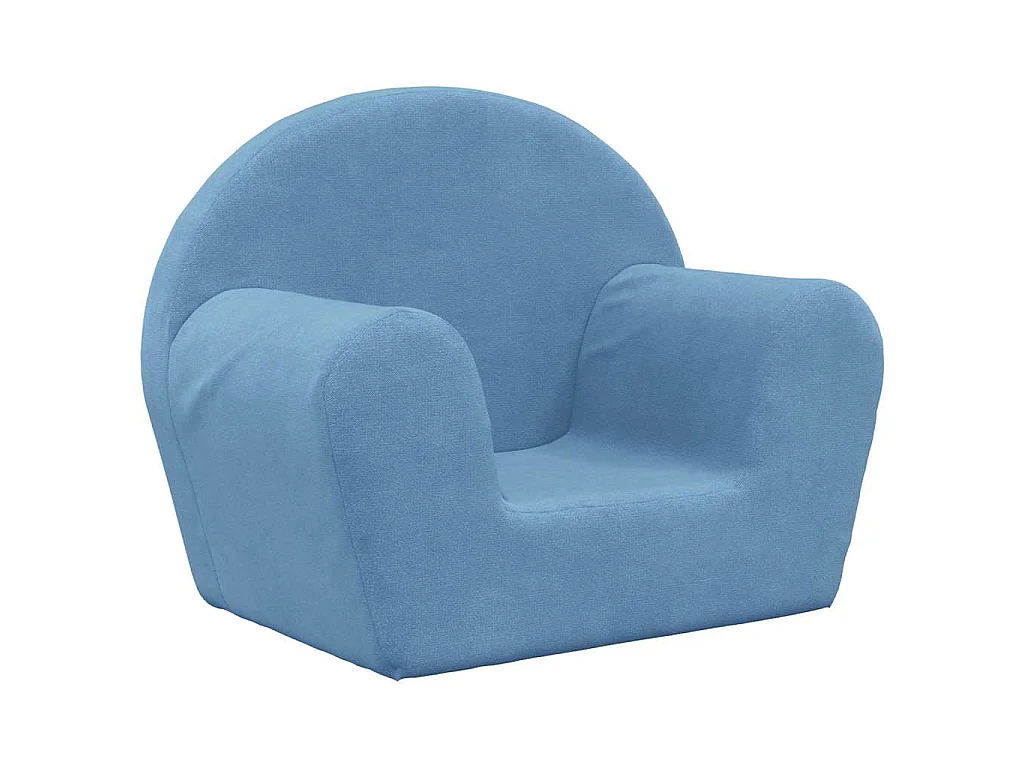 Kinderbank zacht pluche blauw