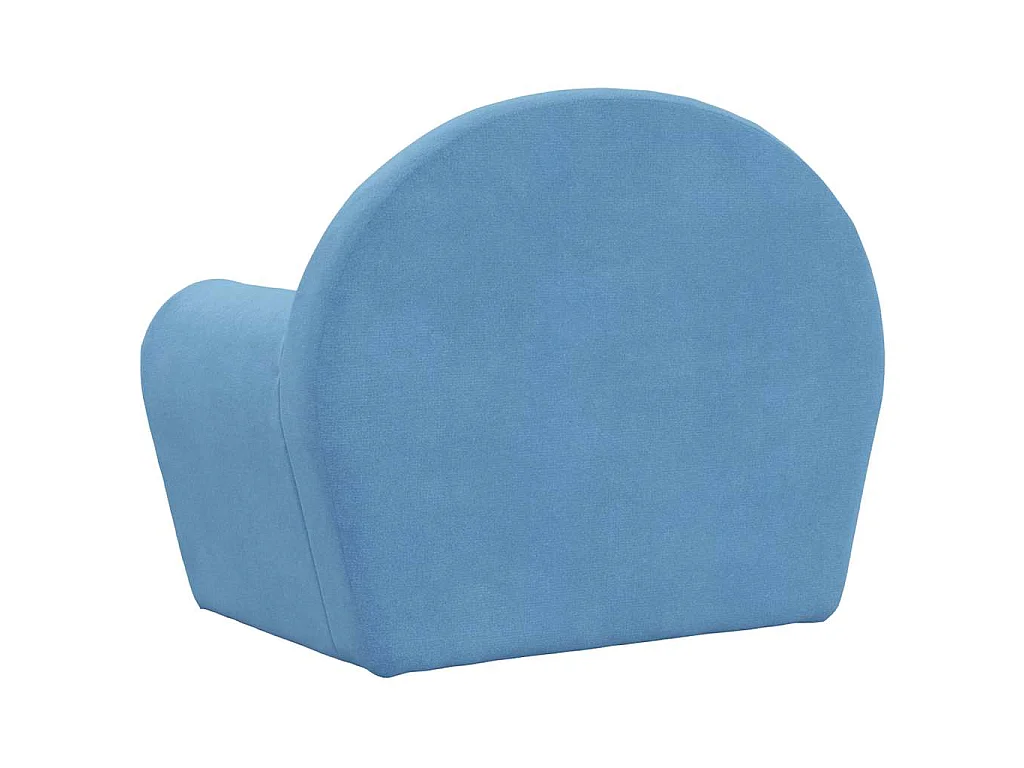 Kinderbank zacht pluche blauw