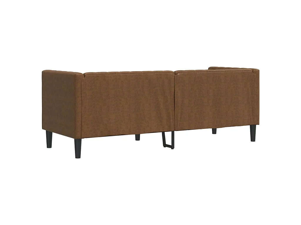 Canapé Chesterfield avec traversins 3 places similicuir daim