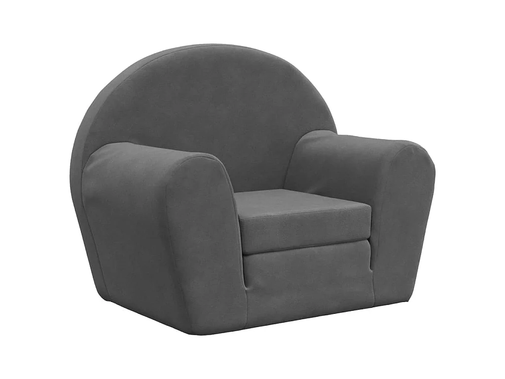 Canapé-lit pour enfants anthracite peluche douce