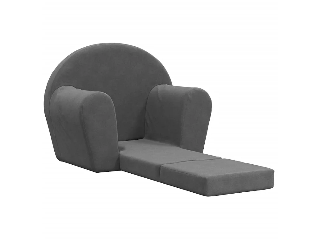 Canapé-lit pour enfants anthracite peluche douce