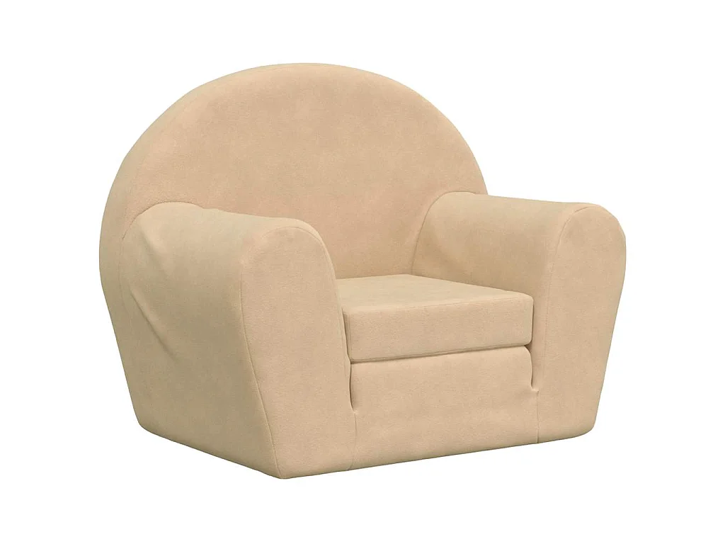 Canapé-lit pour enfants crème peluche douce
