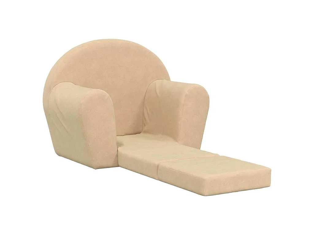 Canapé-lit pour enfants crème peluche douce