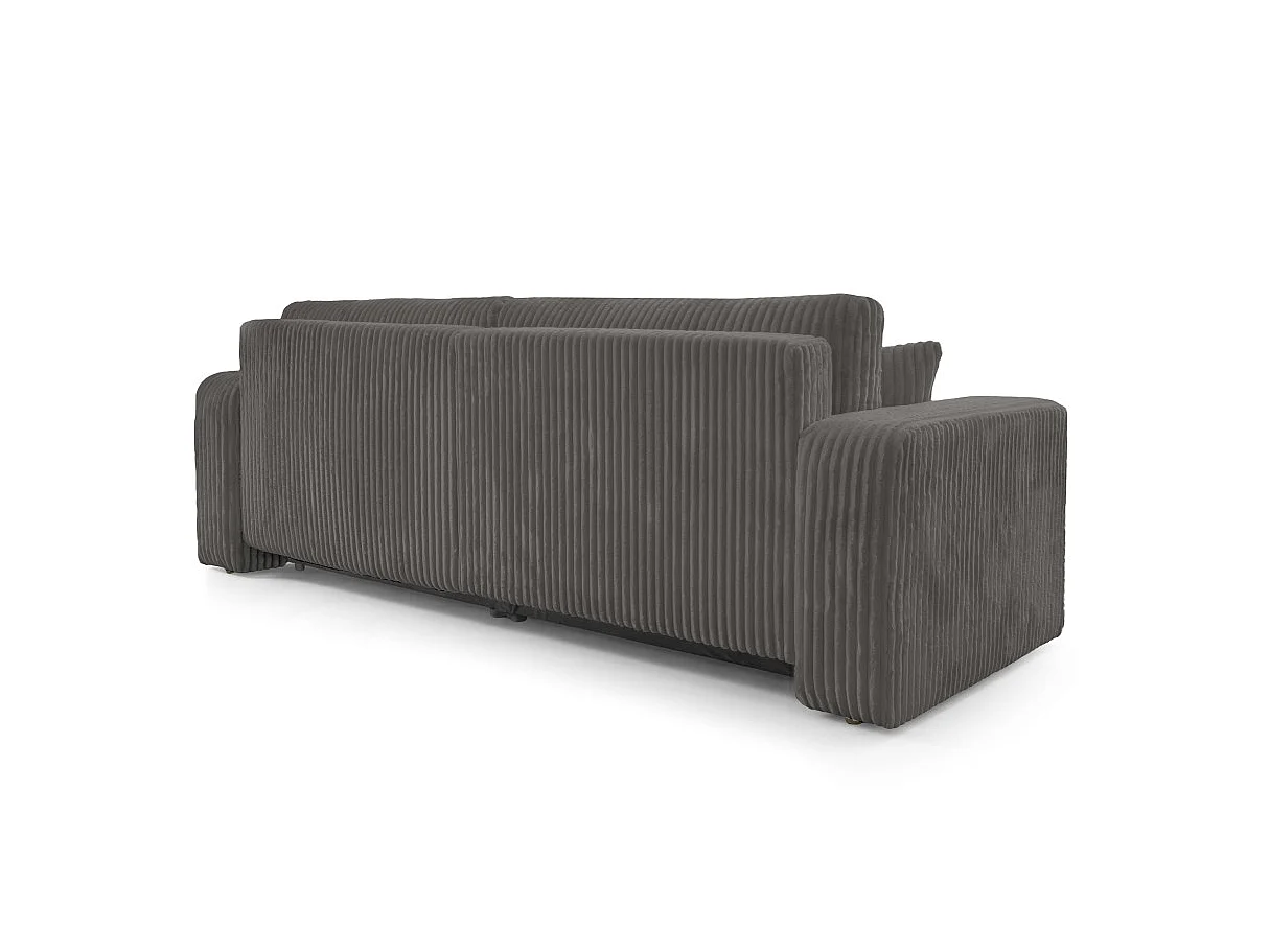 KIARA - Canapé droit 3p Vcot Gris anthracite
