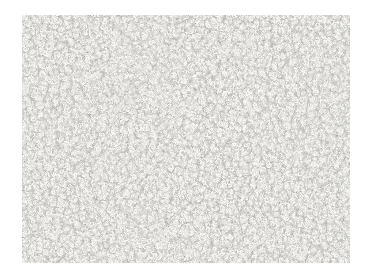 Canapé dangle convertible réversible ALYA avec coffre en tissu bouclette - Blanc