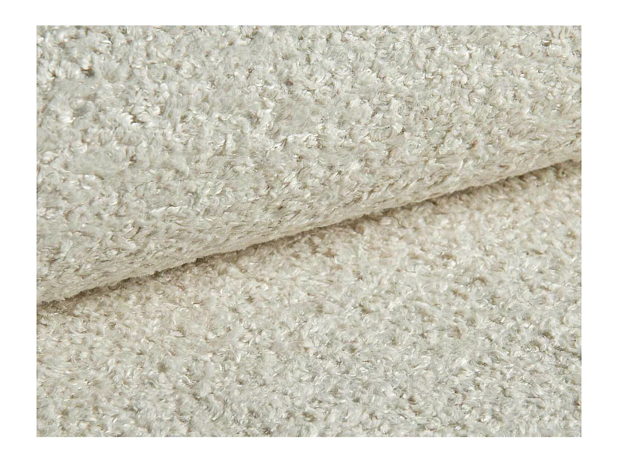 Canapé d'angle KIARA max réversible et convertible en tissu bouclette - Beige - Gauche