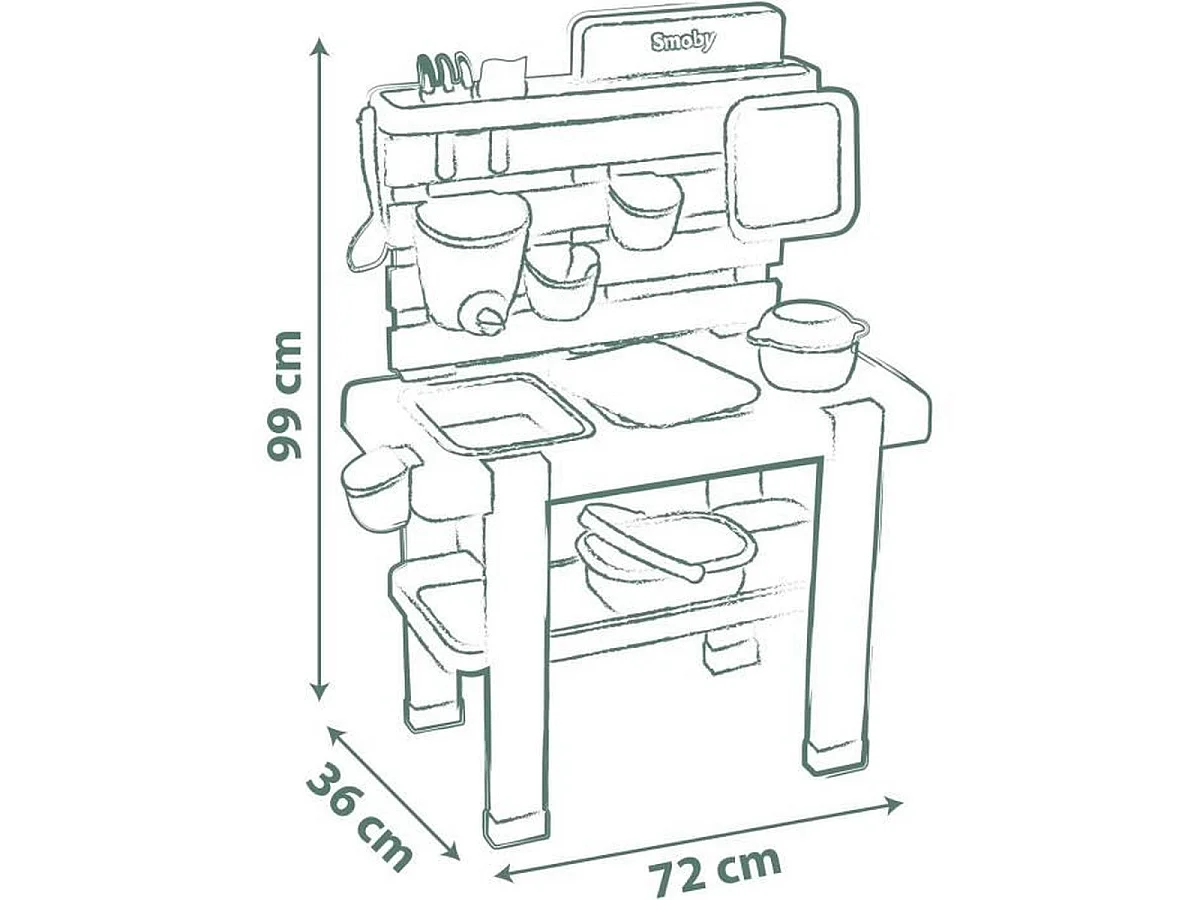 Smoby Life Mud Kitchen — Cuisine d'extérieur pour enfants (3+)