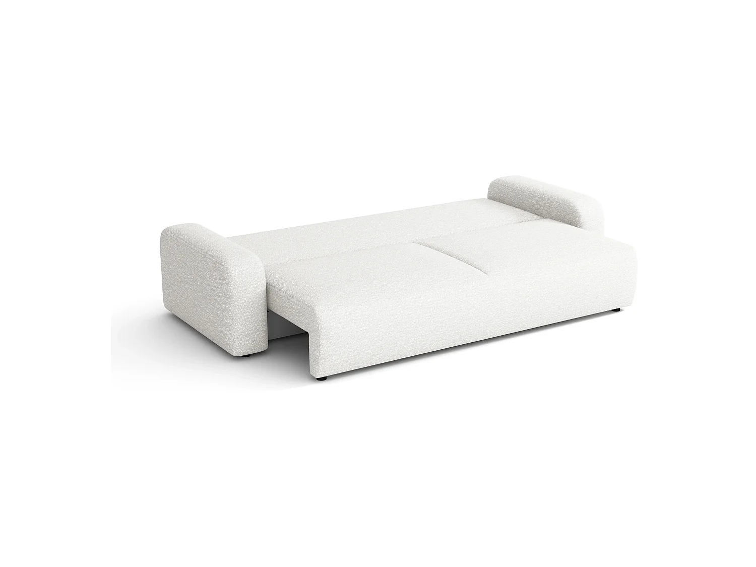 Canapé convertible Ovo avec coffre, blanc, 238x94 cm