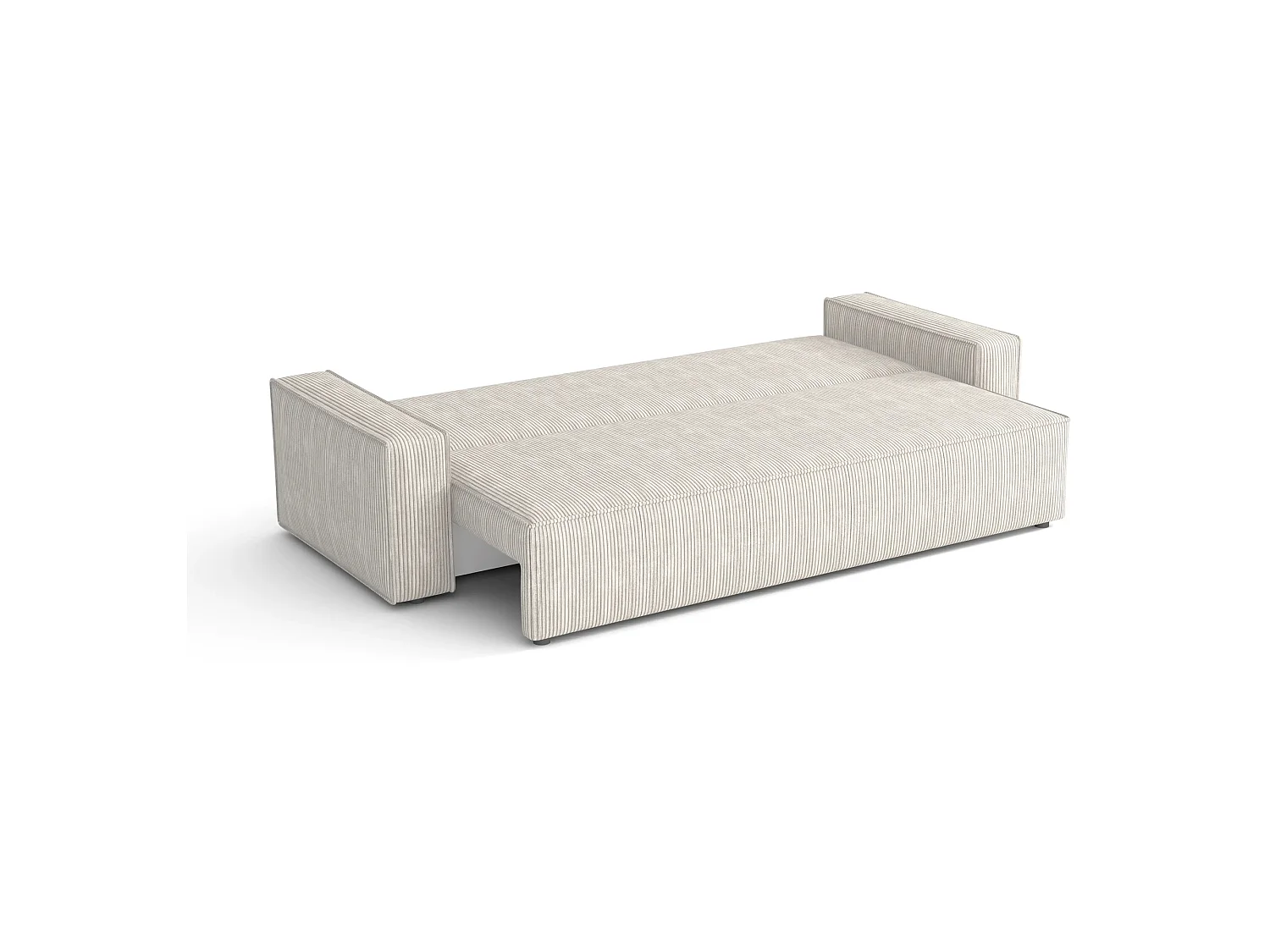 Canapé convertible Fort avec coffre, crème, 238x94 cm
