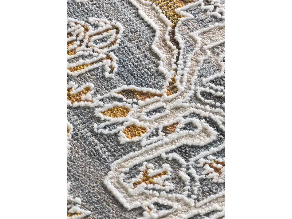 Alfombra interior - vintage oriental - beige / azul - 154 x 230 cm - BERTA