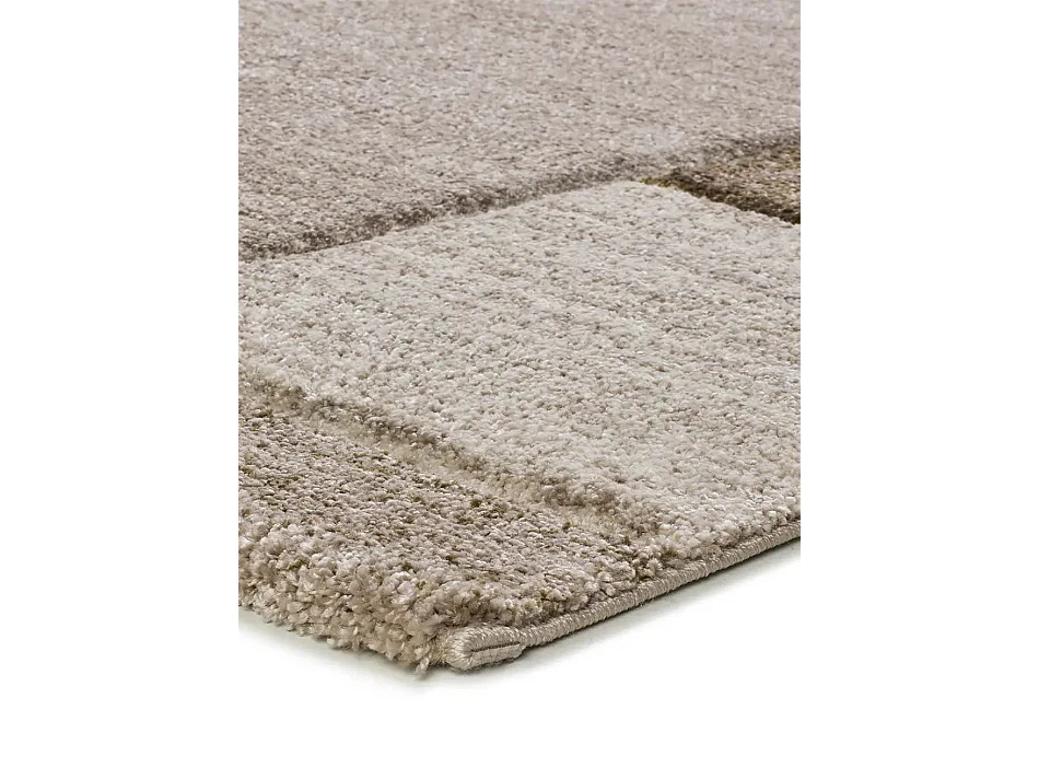 Tapis intérieur - géométrique - beige / vert - 80 x 120 cm - TEVA