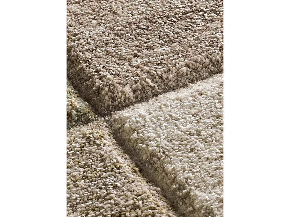 Tapis intérieur - géométrique - beige / vert - 80 x 120 cm - TEVA