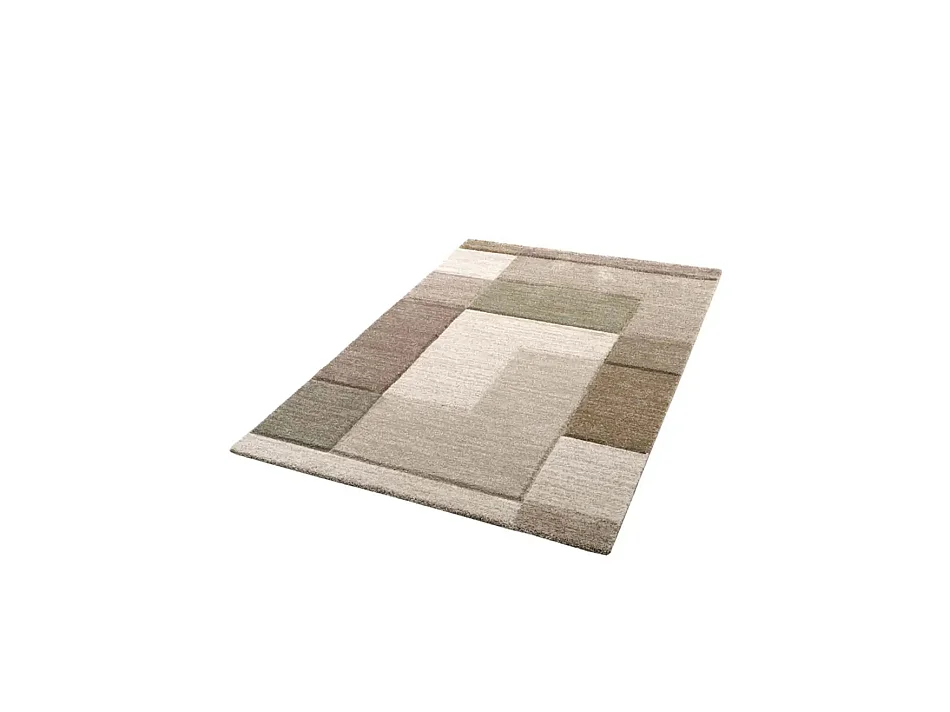 Tapis intérieur - géométrique - beige / vert - 80 x 120 cm - TEVA