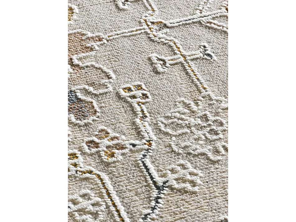 Laagpolig tapijt - oosterse vintage - beige / veelkleurig - 192x290 cm - BERTA