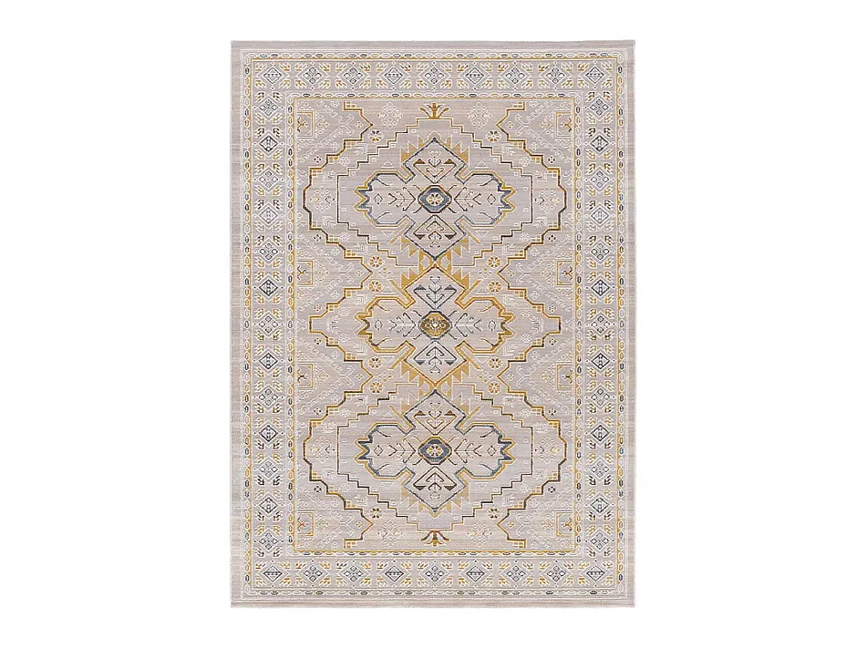 Tapis intérieur - vintage oriental - beige / moutarde - 154 x 230 cm - BERTA