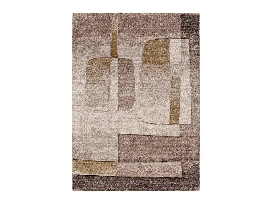 Tapis intérieur - abstrait - beige / marron - 133 x 190 cm - TEVA