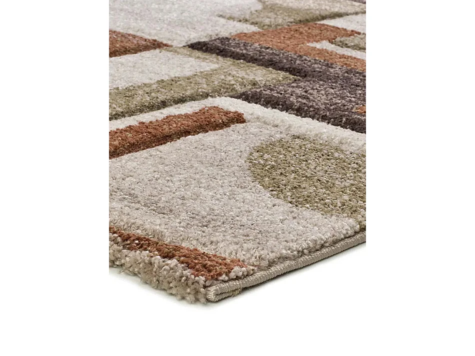 Tapis intérieur - géométrique - beige / marron - 200 x 285 cm - TEVA