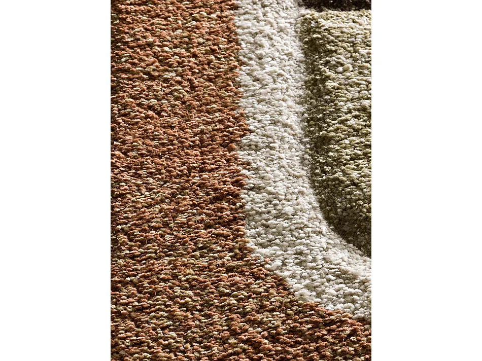 Tapis intérieur - géométrique - beige / marron - 200 x 285 cm - TEVA