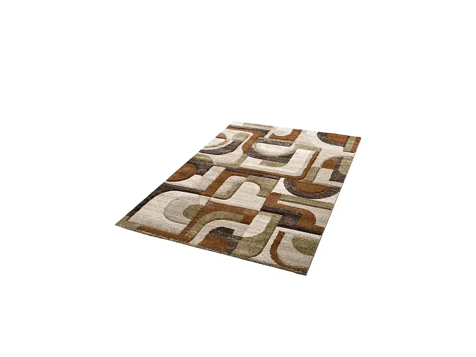 Tapis intérieur - géométrique - beige / marron - 200 x 285 cm - TEVA