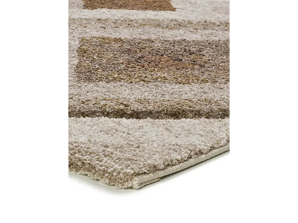 Tappeto interno - geometrico - beige / marrone - 200 x 285 cm - TEVA