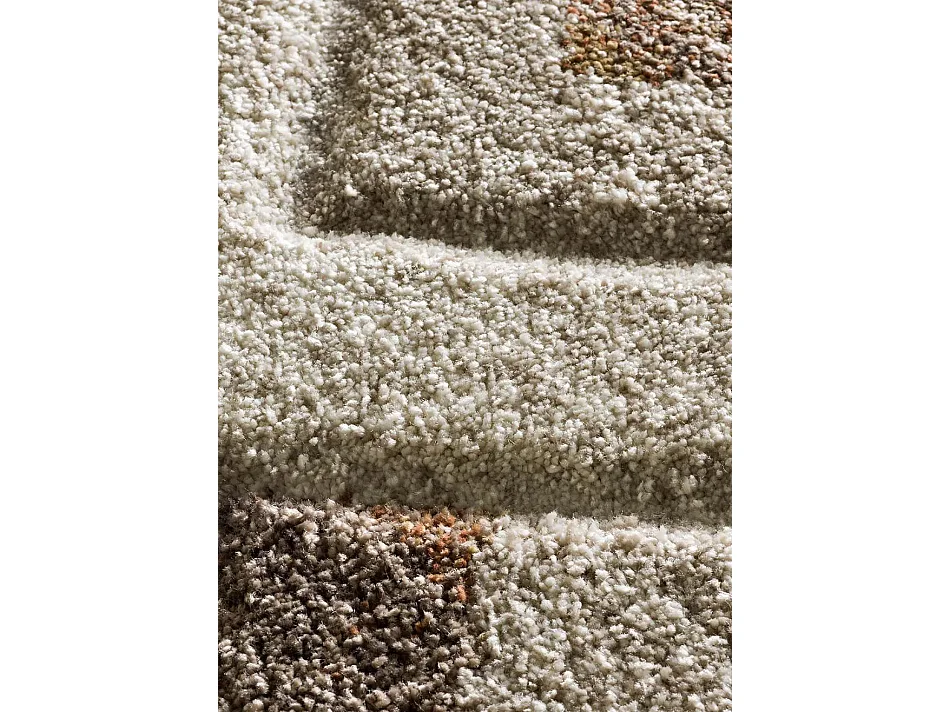 Tapis intérieur - géométrique - beige / marron - 160 x 235 cm - TEVA