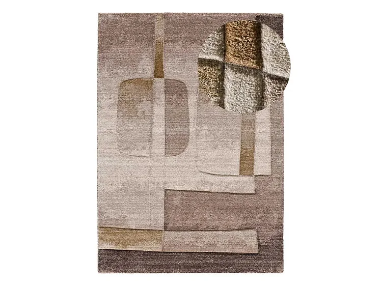 Tappeto interno - astratto - beige / marrone - 80 x 120 cm - TEVA