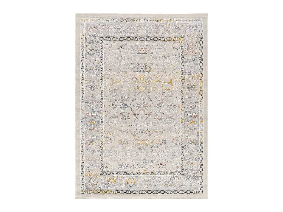 Laagpolig tapijt - oosterse vintage - beige / veelkleurig - 192x290 cm - BERTA