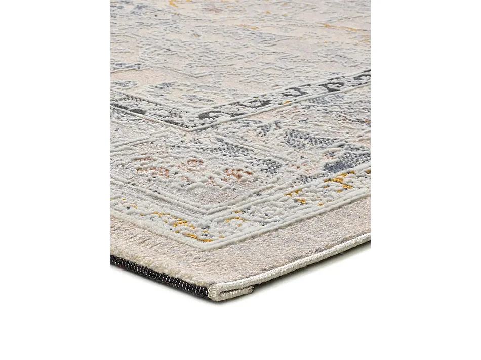 Laagpolig tapijt - oosterse vintage - beige / veelkleurig - 192x290 cm - BERTA