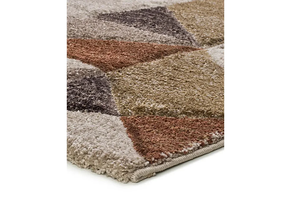 Tapis intérieur - géométrique - beige / marron - 200 x 285 cm - TEVA
