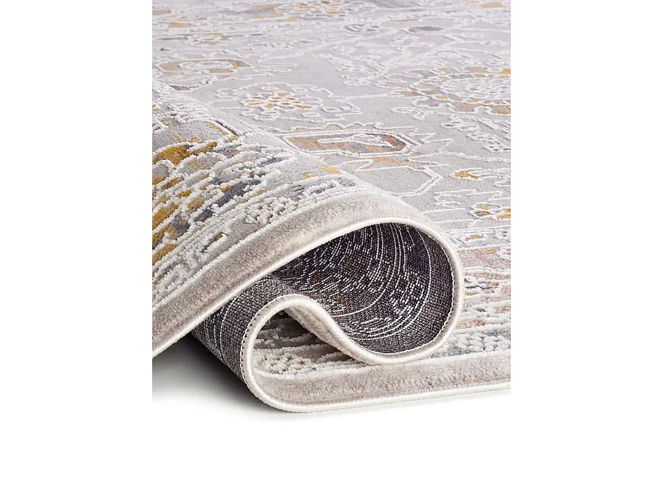 Laagpolig tapijt - oosterse vintage - beige / veelkleurig - 77x150 cm - BERTA