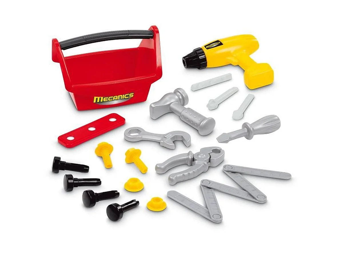 Atelier de bricolage Ecoiffier 16 pièces avec perceuse et boîte à outils, dès 18 mois