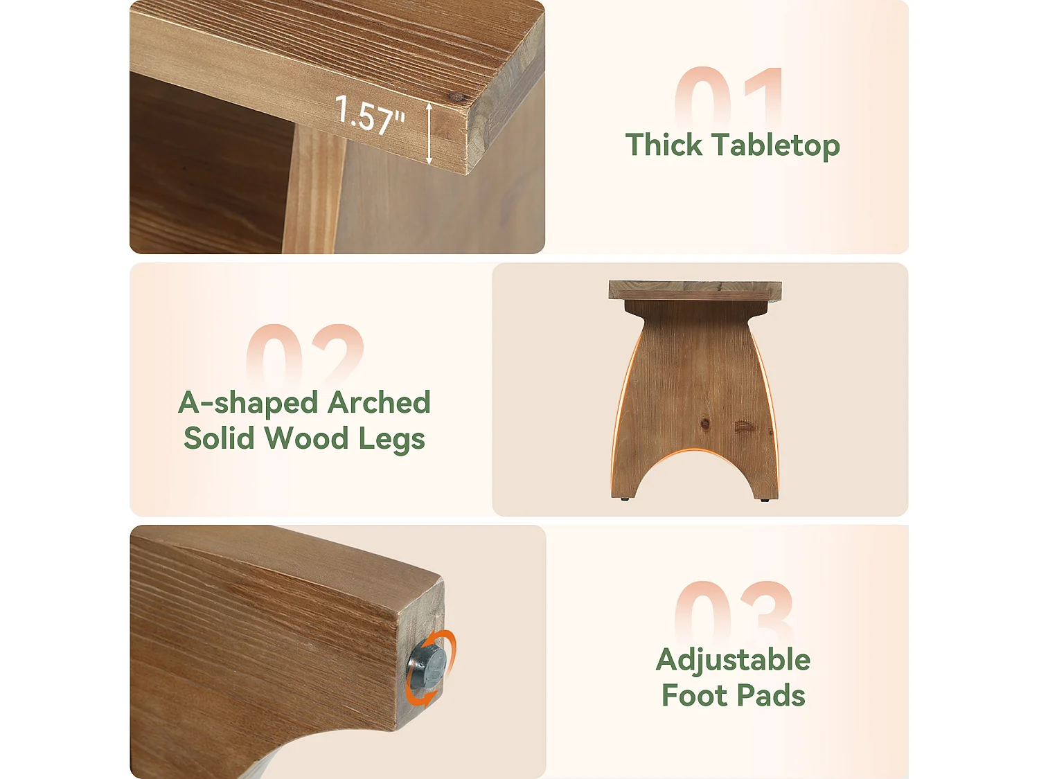 Banco de entrada de madera maciza estilo casa de campo con almacenamiento para zapatos