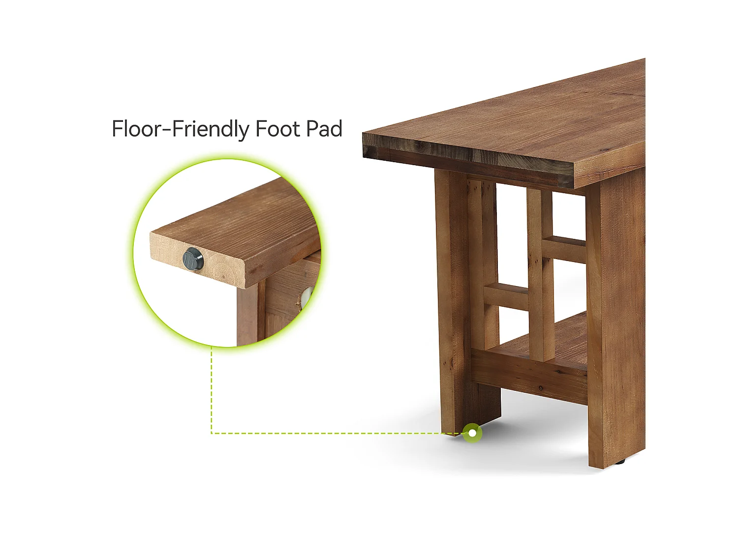 Banco de asiento de madera maciza, banco de entrada con estante de almacenamiento