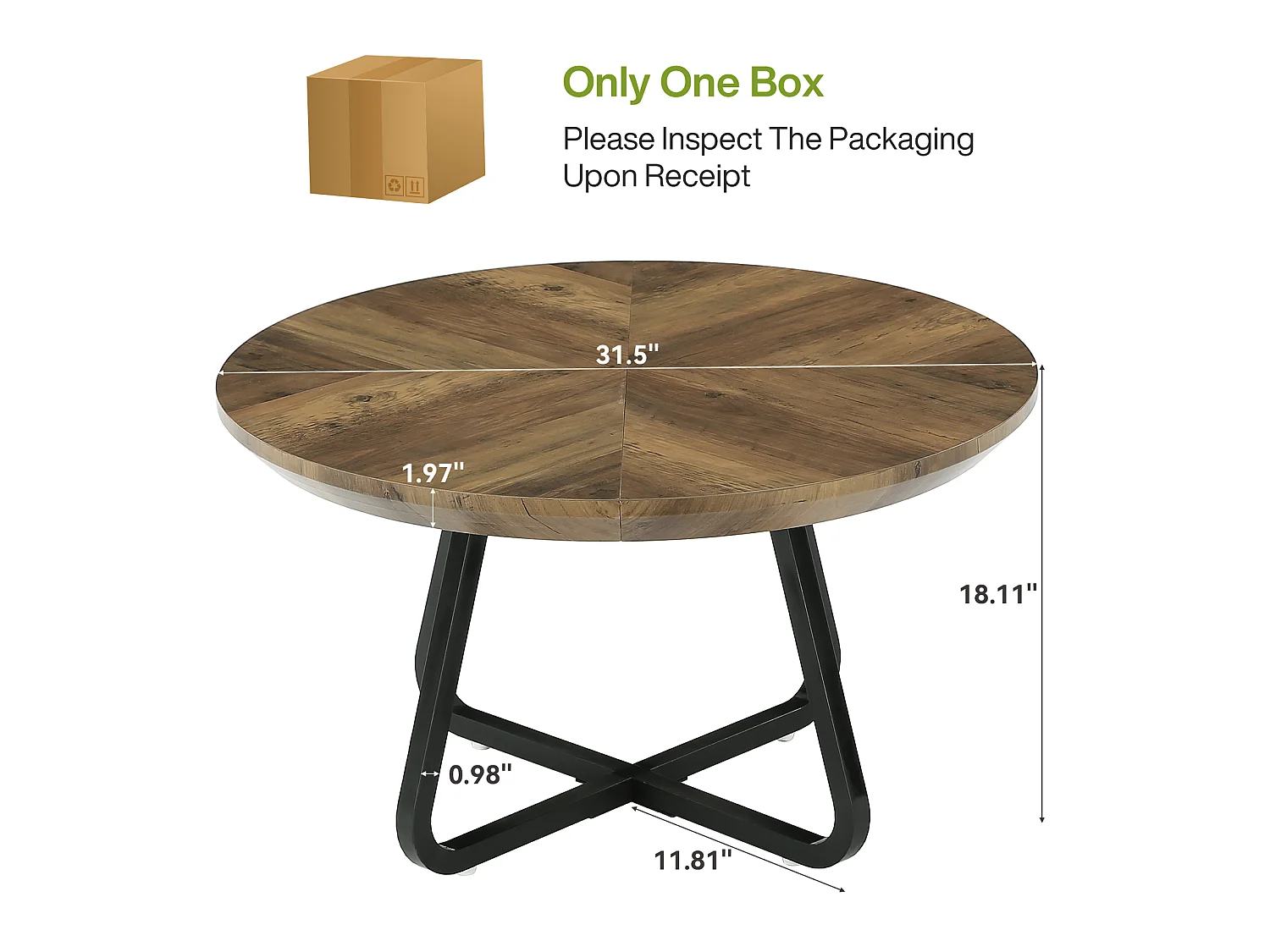 80 cm runt soffbord, modernt mittbord för vardagsrum, hemmakontor