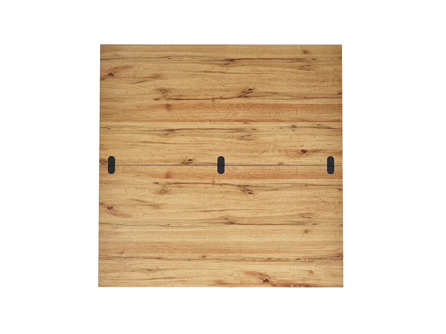 Table à manger extensible et rabattable 60/120 x 120 x 75,1 cm avec rangement intégré - MDF - Naturel