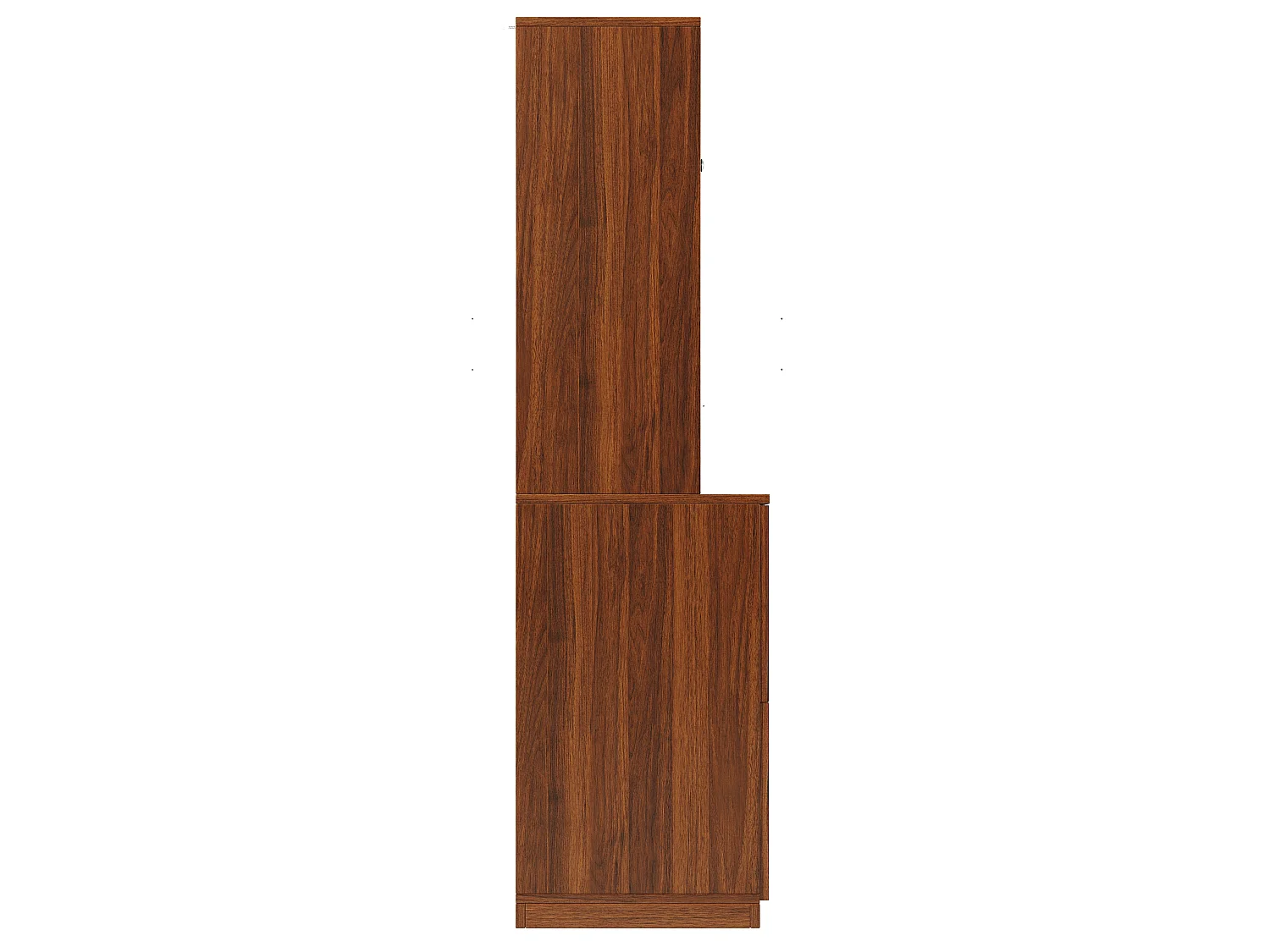 Szafka kuchenna z 7 drzwiami, regulowanymi półkami i wielokolorowym oświetleniem LED - MDF, szkło - 120 x 40 x 180 cm - Ciemny brąz