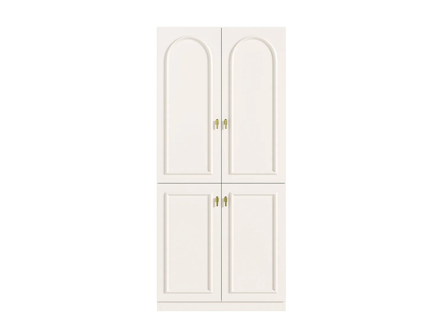 Kleiderschrank mit 2 Kleiderstangen und 3 Einlegeböden – MDF – 90 x 48 x 200 cm – Weiß