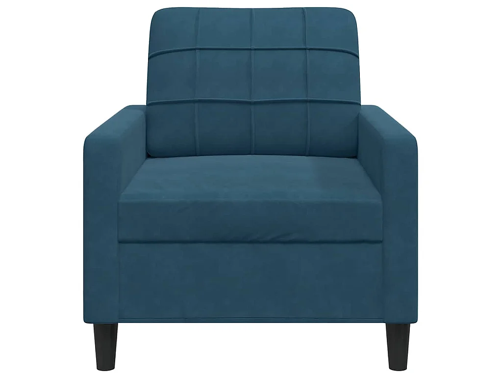 Fauteuil 60 cm fluweel blauw