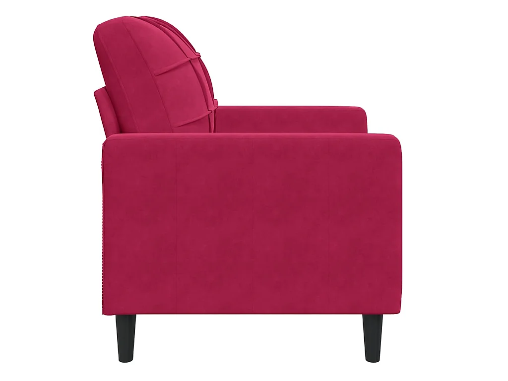 Poltrona 60 cm veludo vermelho-tinto