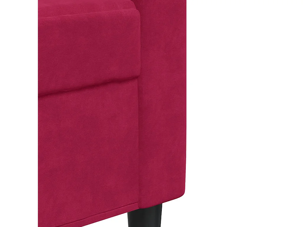 Poltrona 60 cm veludo vermelho-tinto