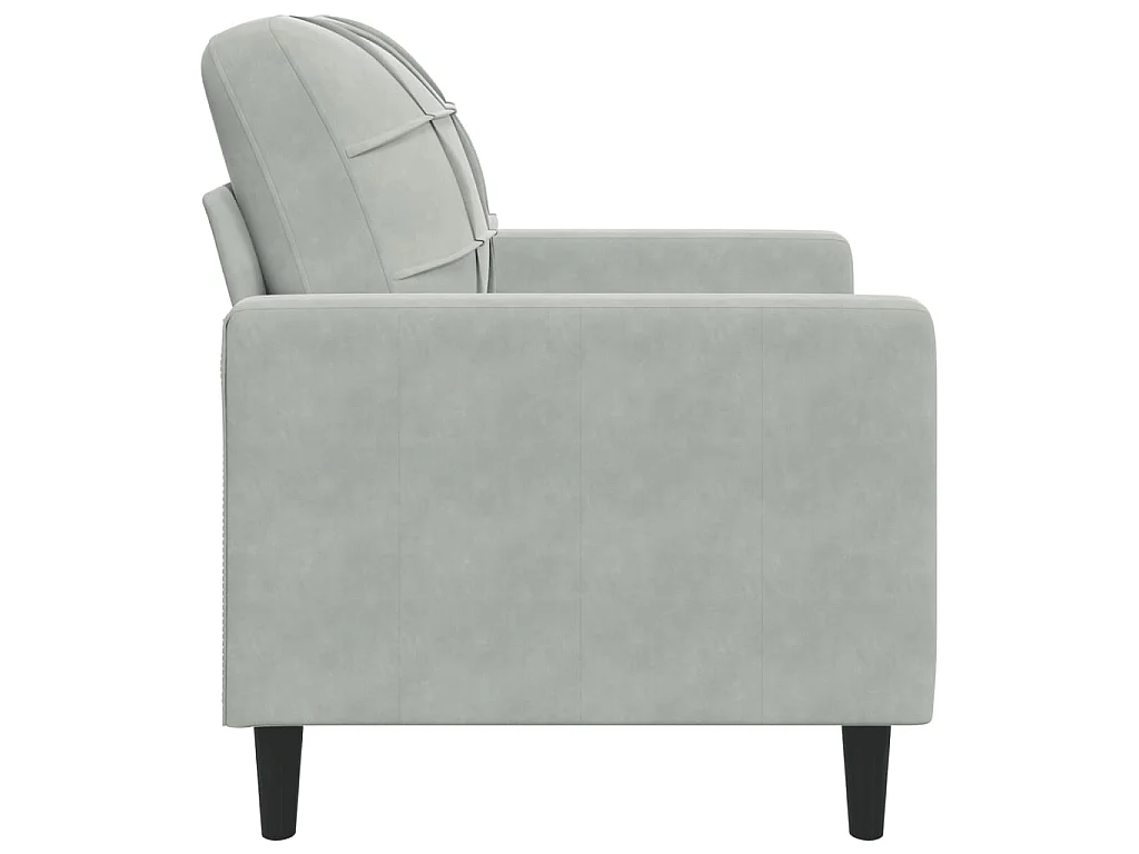 Fauteuil 60 cm fluweel lichtgrijs