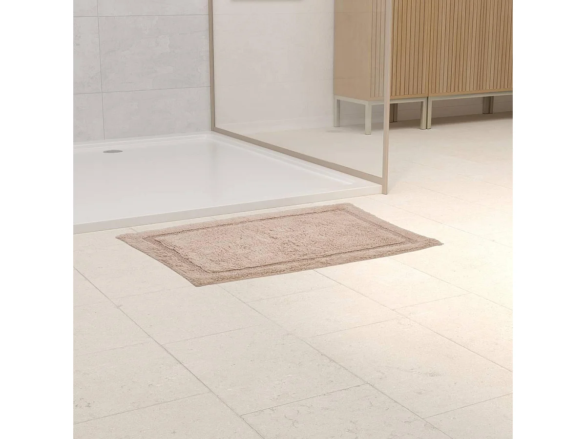 Tapis de Bain Fluffy "Colorama" 50x75cm Beige Lin