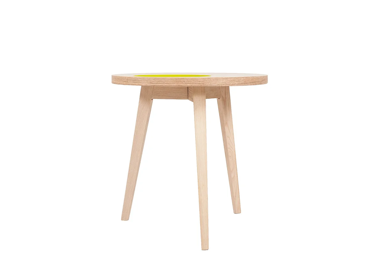 Table d'Appoint Design "Addison" 50cm Naturel & Vert