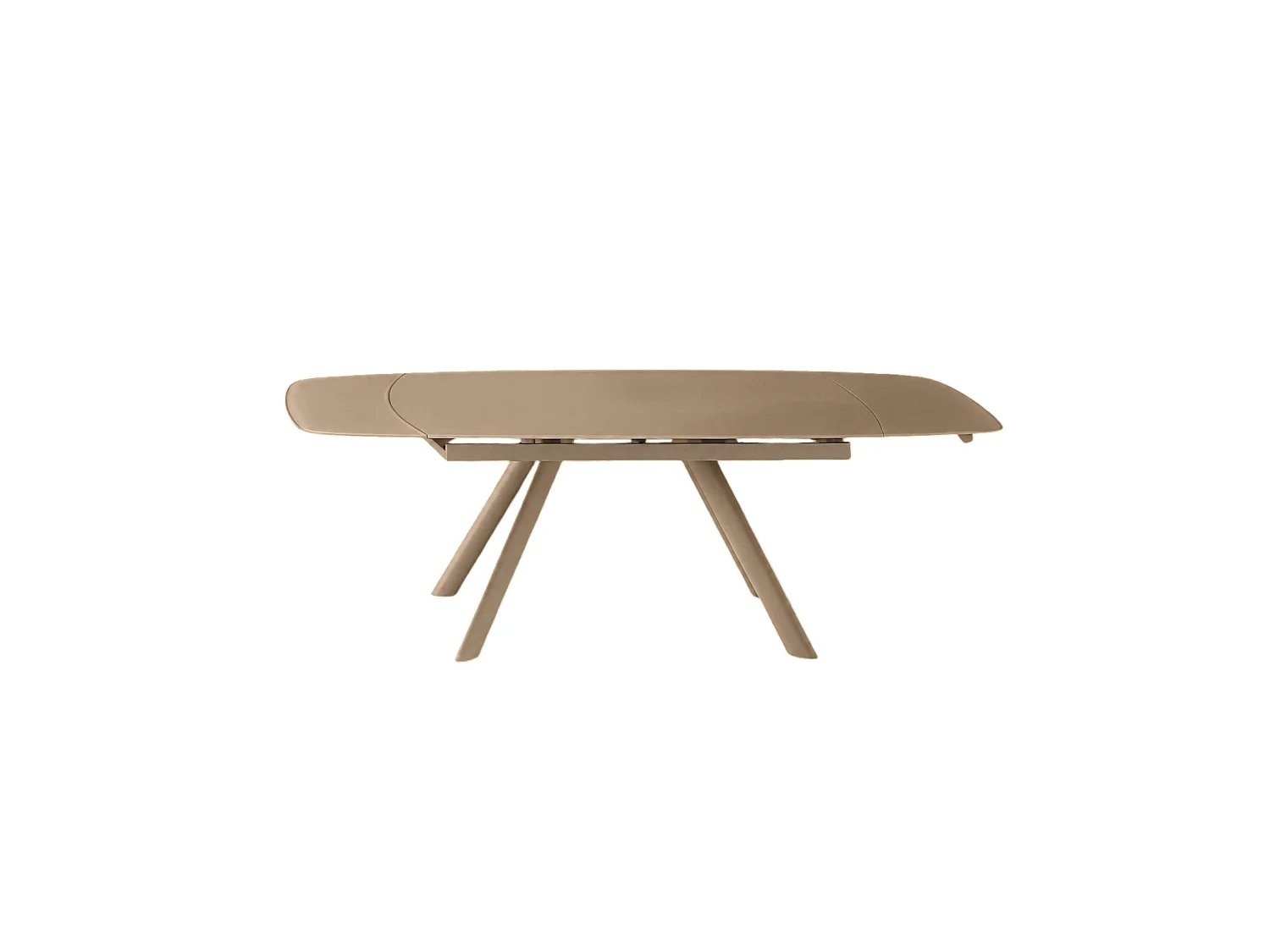 Table extensible en verre marron clair 140-210 cm ALBA