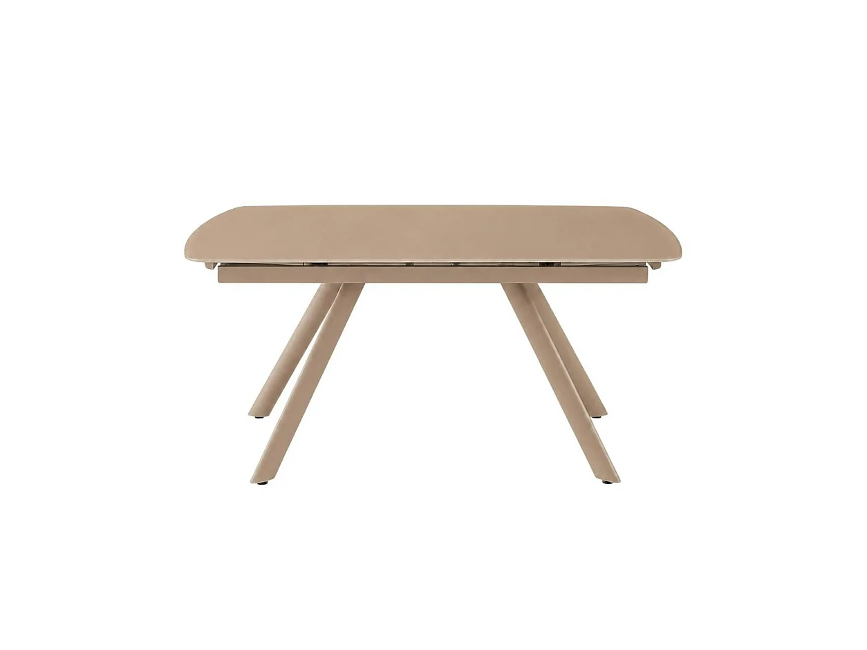 Table extensible en verre marron clair 140-210 cm ALBA