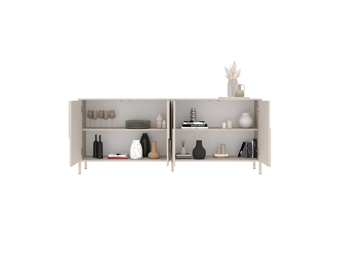 Bufé de 4 Puertas Decorado en Cachemira L205 cm - TERRA