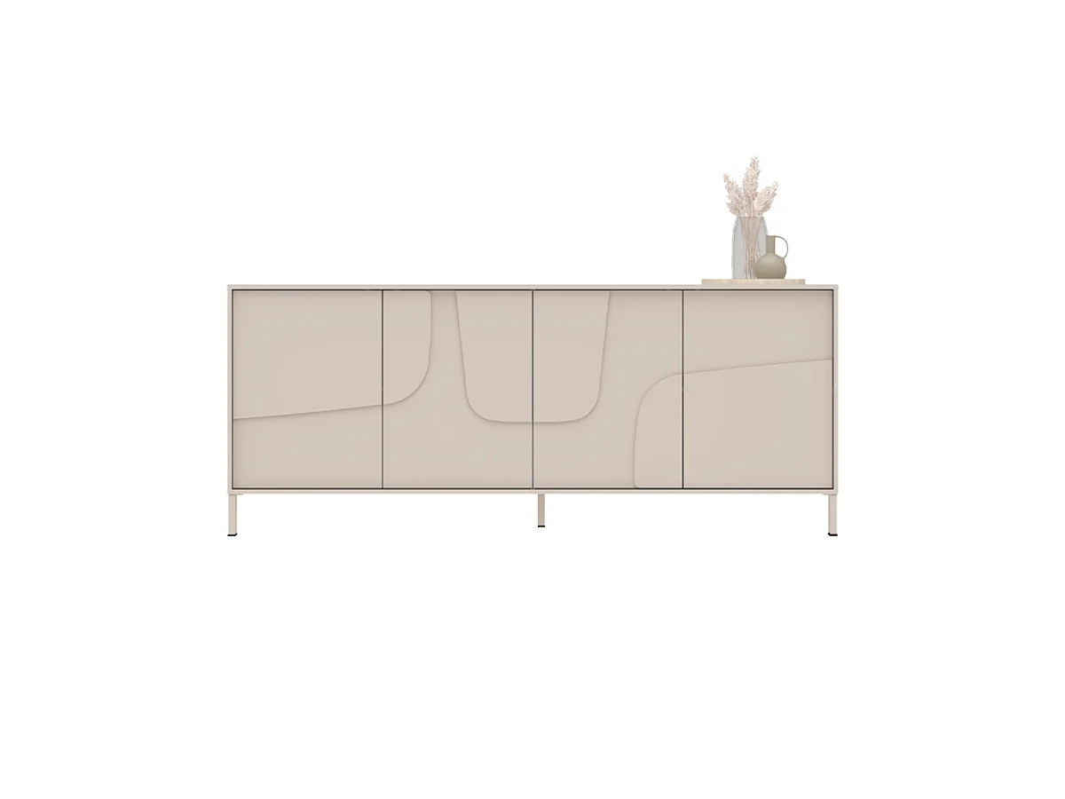 Bufé de 4 Puertas Decorado en Cachemira L205 cm - TERRA